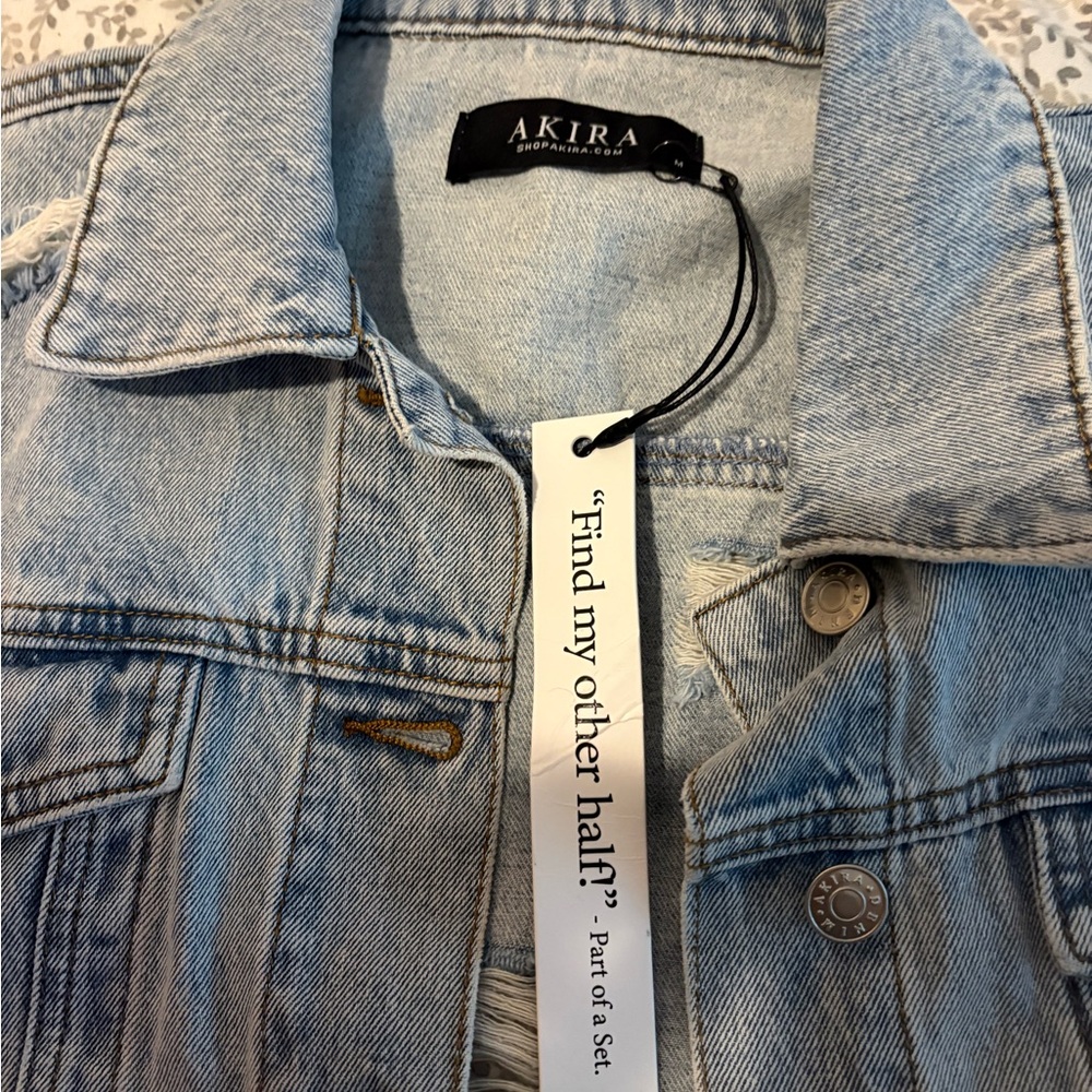 AKIRA Light Blue Denim Jacket - Picture 2 of 5